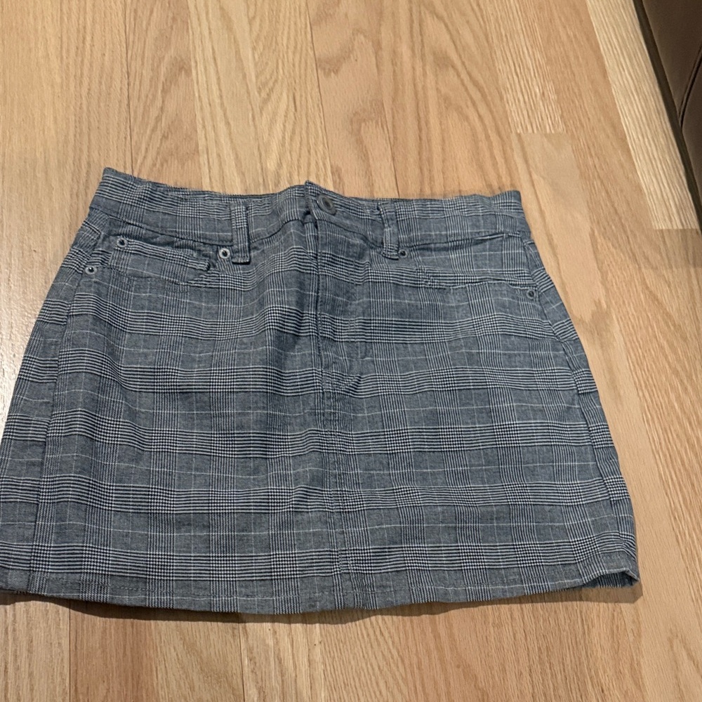 Gray Plaid Women's Skirt